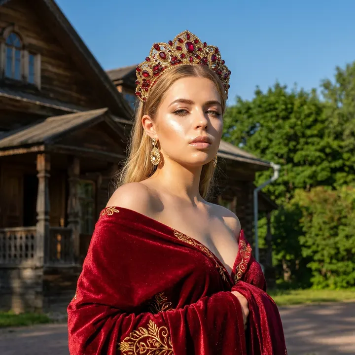 Русский стиль Vogue портрет