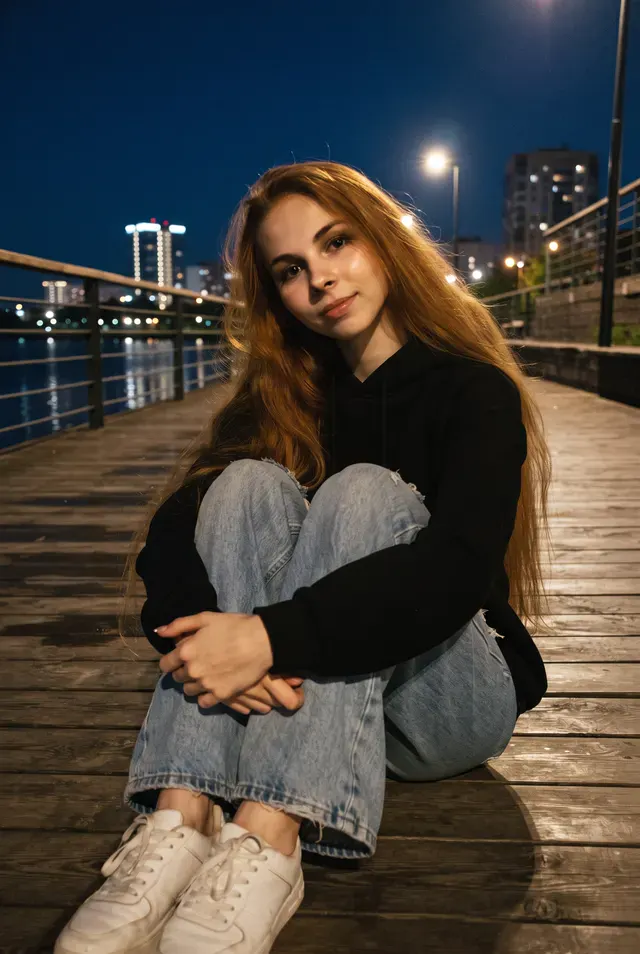 Ночной портрет на набережной
