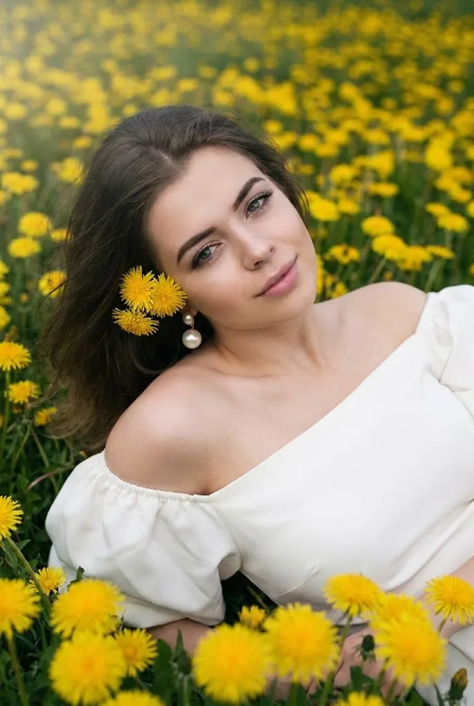 Портрет в одуванчиках Vogue