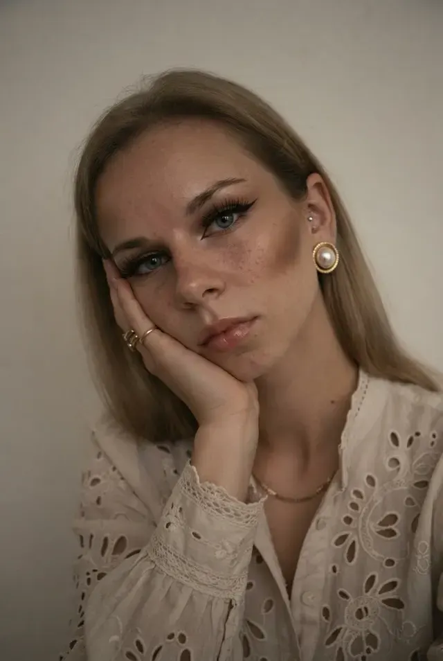 Эстетичное селфи крупным планом